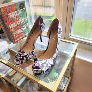 Unisa | Multicolor Peep Toe Heels | Black/White | Size 8.5